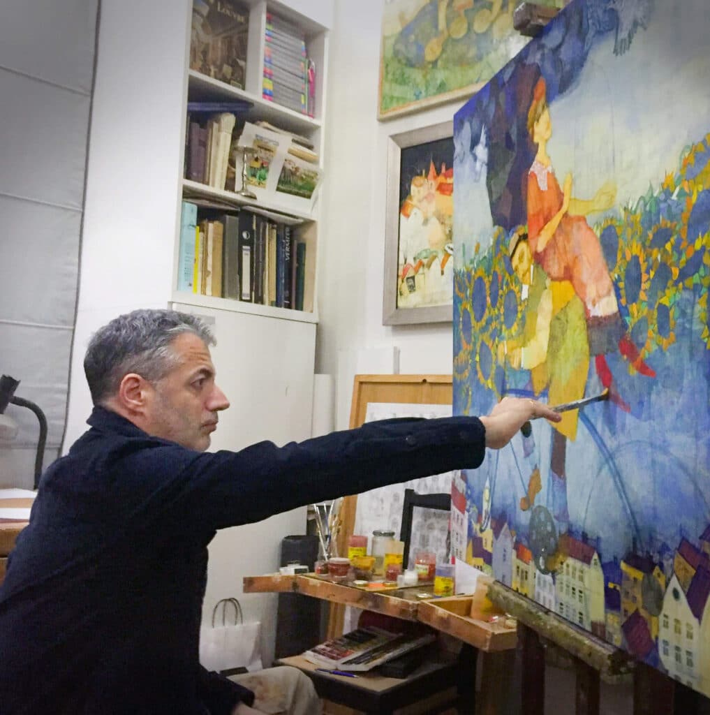 A&F Art Otar Imerlishvili in his studio